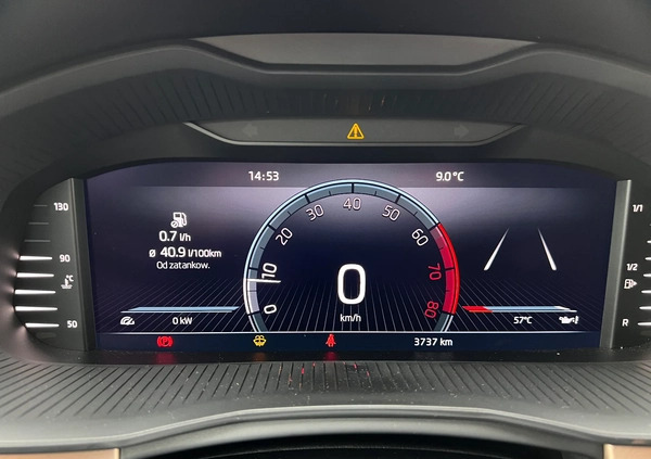 Skoda Scala cena 108900 przebieg: 4200, rok produkcji 2023 z Zielonka małe 137